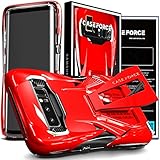 CASE FORCE Note 8 Case [Velocity Series] Best Ultimate for Girls Women Men, Kickstand Heavy Duty Military Grade Drop Protection,Clear TPU Unique Custom Design Cover (Force Red [Special Edition])