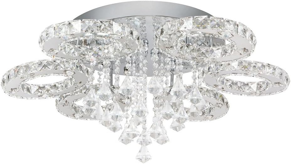 SAILUN 88W LED Chandeliers Modern Crystal Ceiliing Light Top Design Pendant Lights For Living Room Bedroom Dining Room Hotel Hall, φ80 x 30 cm, Coolwhite 6000K - 6500K 6000-6600 LM, Stainless Base