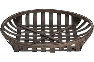 HUBERT Round Chip Wood Tobacco Basket - 22 1/2"Dia x 4"H