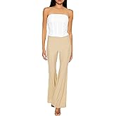 Forever 21 Womens Glitter High-Rise Flare Pants