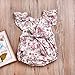 SEVEN YOUNG Newborn Baby Girls Floral Print Backless Romper Infant Kids Jumpsuit Outfit Playsuit Clothes