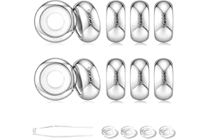 GW Stopper Charms 925 Sterling Silver Round Rondelle Spacer Beads for Charm Bracelets for Women
