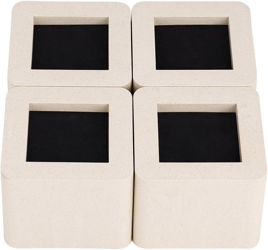 Cocoarm Furniture Risers, 4 Piece Heavy Duty Square Bed Risers Leg