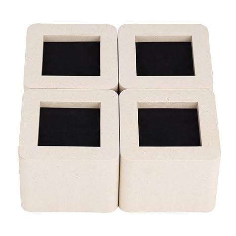 Cocoarm Furniture Risers 4 Piece Heavy Duty Square Bed Risers Leg