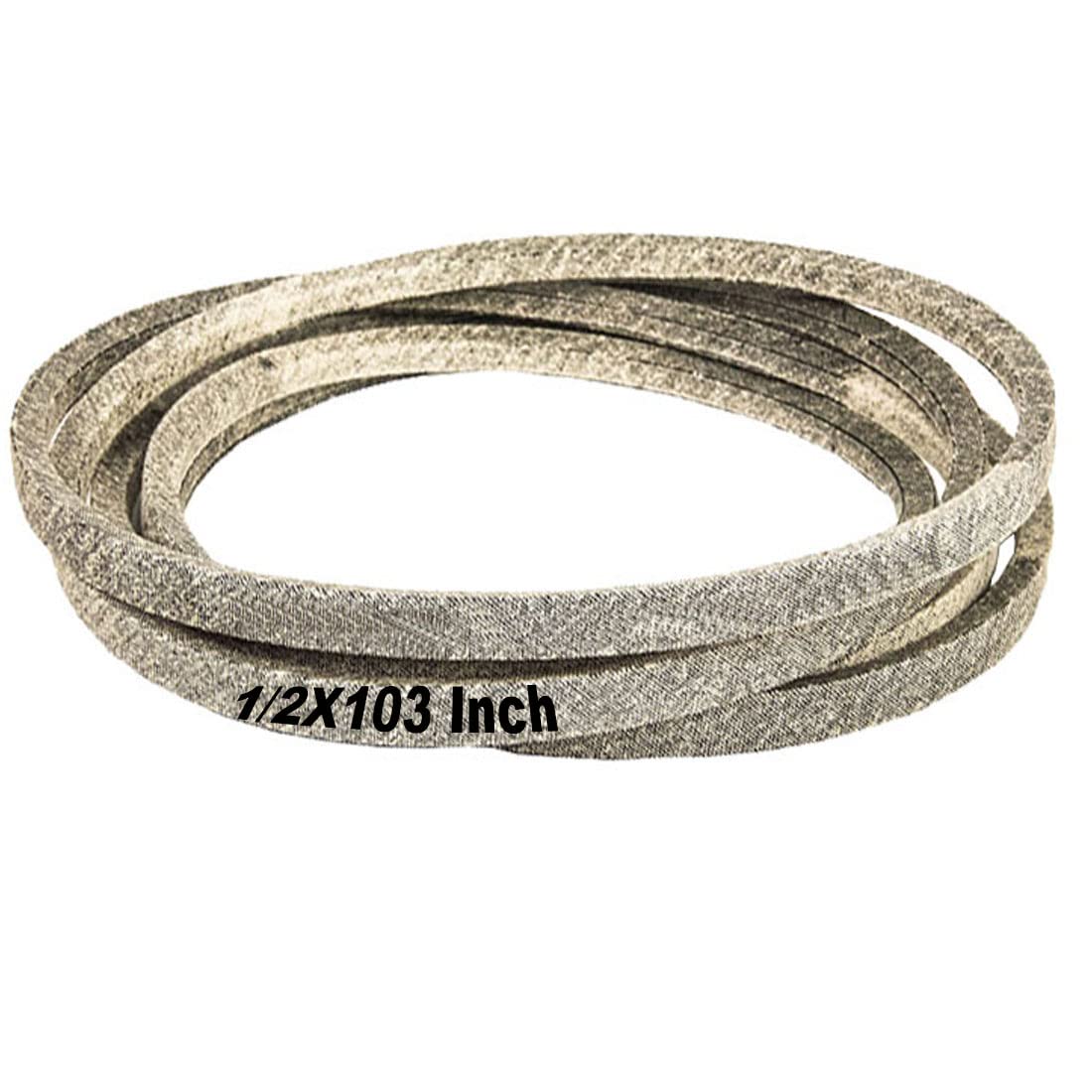 A101 1/2"X103" Aramid Cord Reinforced Lawn Mower Deck Belt Compatible for John Deere GX20072 GY20570 754-04219 954-04219 D100-D130 L100 L125