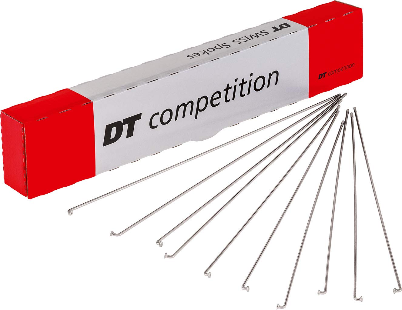 DT Swiss Competition silver spokes 14/15 g = 2/1.8 mm box 100, 253 mm