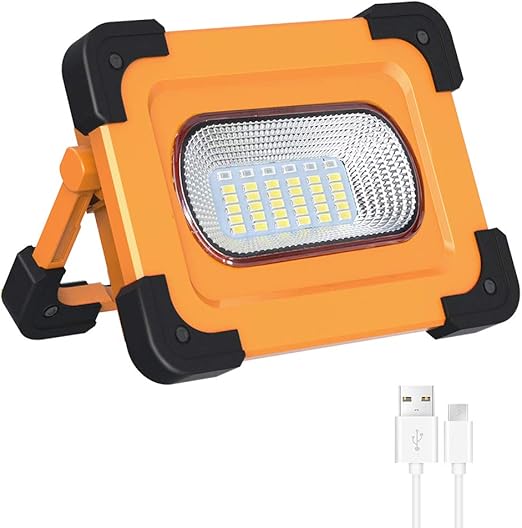 elekin luz de trabajo led recargable 60w 3000lm lampara led para exteriores recargable a prueba de agua lampara de proyector portatil con bateria