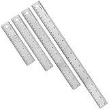 Metal Ruler with Cork Backing,6+12+16+18 Inch