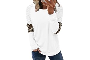 BETTE BOUTIK Women Tunic Top Solid Color Round Neck Casual Loose Long Sleeve Sweatshirt T-Shirts Tops