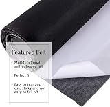 BENECREAT Self Adhesive Felt Fabric Roll 40x200cm 1mm Black view 4