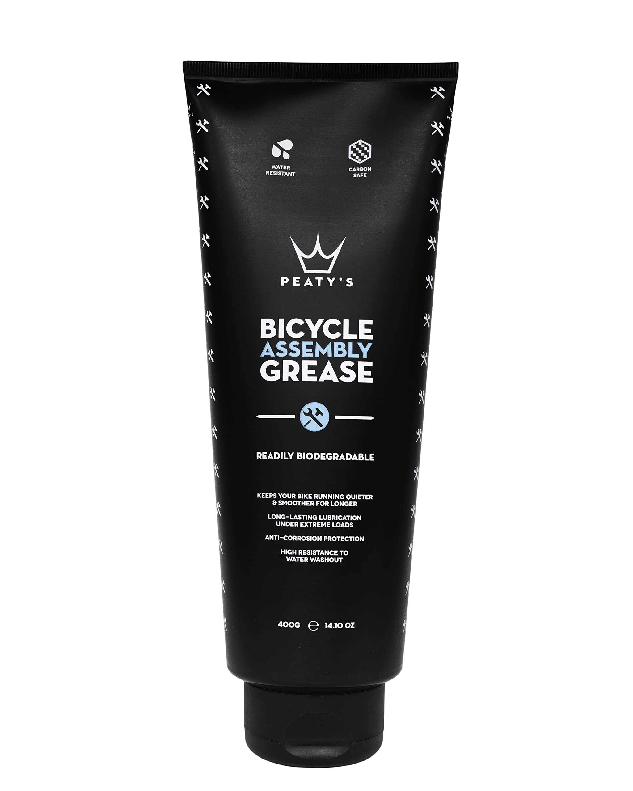 Peaty's Bike Assembly Grease - Readily Biodegradable Bicycle Grease, Long-Lasting Bike Lubricant with Anti-Corrosion Protection, For all Bicycle Builds, General Maintenance & Carbon Safe, 400 g