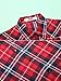 OCHENTA Women's Mid Long Style Roll Up Sleeve Plaid Flannel Shirt C001 Classic Red Label 3XL - US 8-10