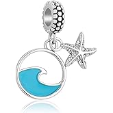 Chili Jewelry Sea Ocean Series Wonderful Underwater World Charm Starfish Turtle Seahorse and Fish Bead Compatible with Pandora Bracelets