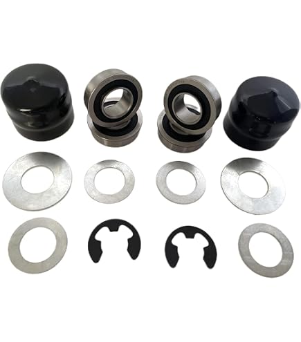Kit Reconstruction Roulement Roue Avant Cub Cadet, MTD, Troy-Bilt | 2 Rondelles, 2 Plats, 2 Goupilles | Références 714-0162, 736-04228