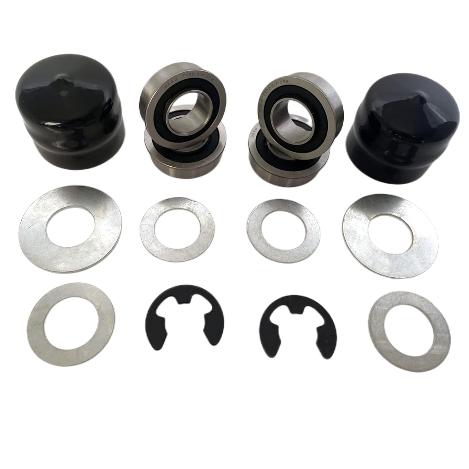 Photo 1 of DEEG 4PCS Lawn Mower Front Wheel Bushing to Bearing Conversion Kit Replaces Craftsman,Husqvarna,Murray,Sears,AYP,Poulan,Toro 9040H,532009040 532124959 OEM Upgrade Riding Lawn Mower Front Wheel Parts