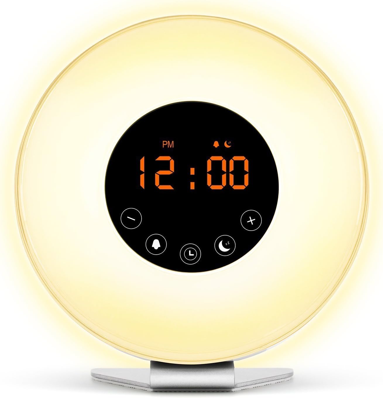 Wake Up Light 2017 Newest Version Wake-Up Light Colored Sunrise Alarm Clock with Smart Snooze Function, Nature Sounds, FM Radio - Touch Control with USB Charger