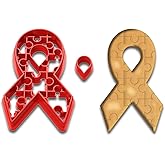 Autism Awareness Ribbon Cookie Cutter (4.5x2.75") - Symbol of Support