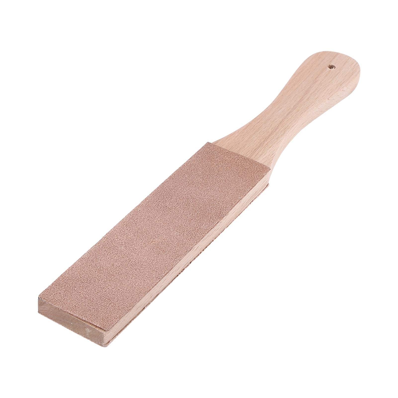 Leather Craft, Polish Sharpening Strop Leather Kit, for Kitchen Knives Dagger Hunting Fishing Knives Razors,DIY Wooden Leather Paddle Strop