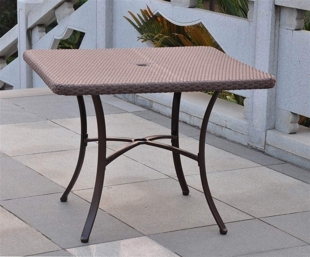 Best Patio Table Wicker Dining International Brown