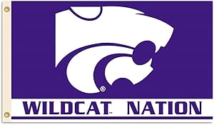 BSI NCAA College Kansas State Wildcats 3 X 5 Foot Flag with Grommets