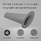 Sovipal Bat Exclusion Cone 2 Pack Humane One Way Bat Door Deterrent Reusable view 7