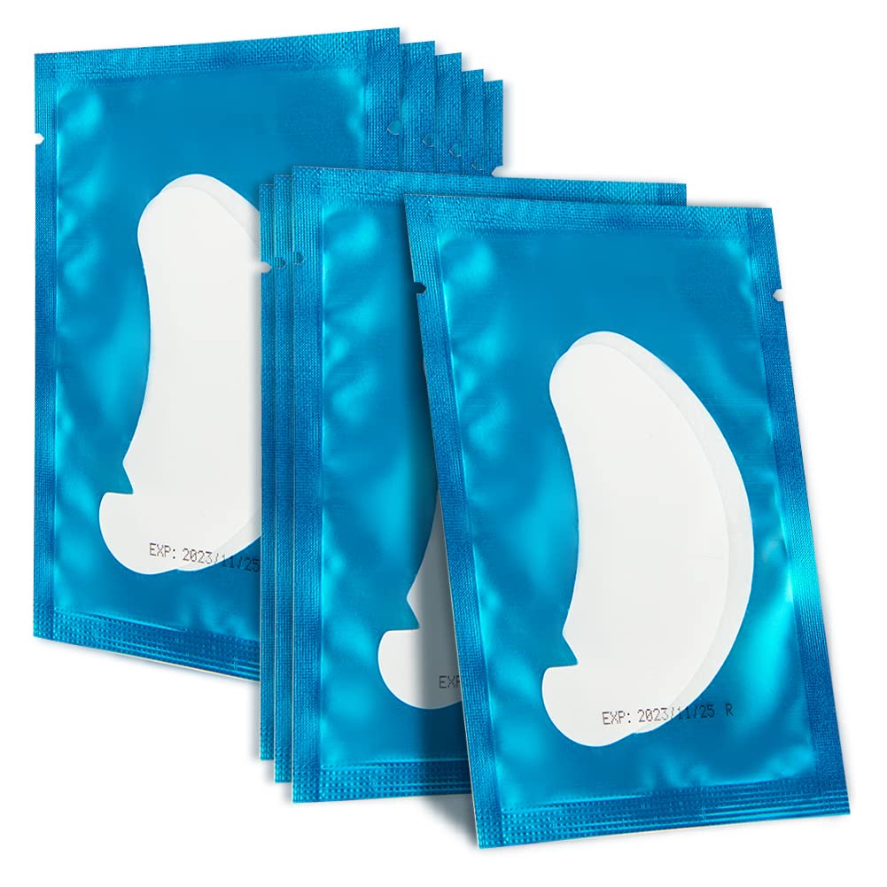 50Pairs Eyelash Extension Pads Under Eye Gel Pads Lash Pads Lint Patches Under Eye Patches Eye Pads for Eyelash Extensions (Blue) — image 1