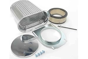 JEGS Hilborn-Style Scoop | Fits Single 4-Barrel Carburetors | Polished | Includes Inlet Screen & Bezel, Element, And Assembly/Mounting Hardware