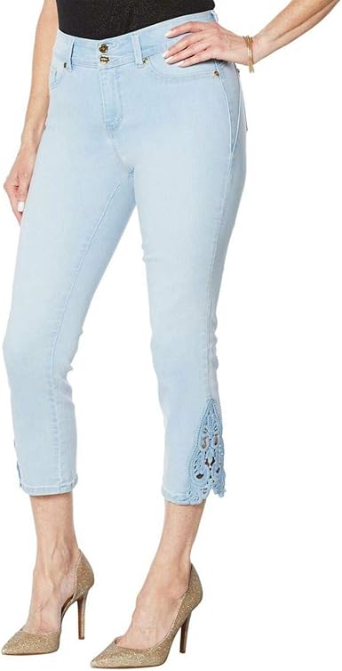 jeans with lace detail