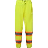 AYKRM High Visibility Reflective Traffic Safety Unisex Adult Class E Two Tone Work Mesh Pants