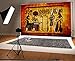 Laeacco 7x5FT Vinyl Photography Background Old Egypt Natural Paper Color Egyptian Mural Pharaoh Drawing Wall Painting Home Decorations Holiday Party theme Photos Shooting Video Studio Props 2.2x1.5m