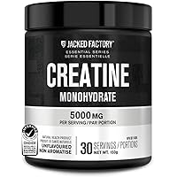 Jacked Factory Creatine Monohydrate Powder 150g - Canadian-Owned Informed Choice Certified Supplement for Increased Muscle Ma