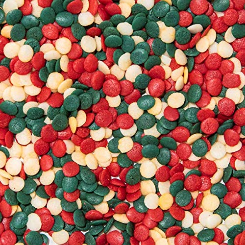 Christmas Sequins Natural Sprinkles by Supernatural, No Artificial Dyes, 3oz
