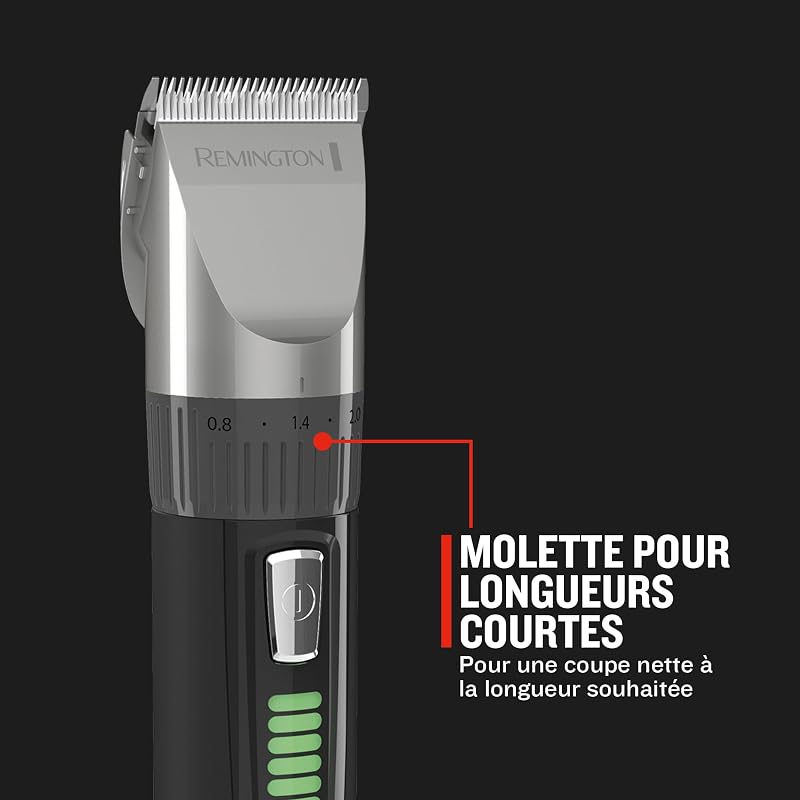 Tondeuse Cheveux [Kit Professionnel] Genius (Moteur Pro résistant, Lames Céramique Auto-Affûtées, Secteur/Sans fil-Batterie Lithium, 10 Sabots, Mallette pro + accessoires) Tondeuse HC5811
