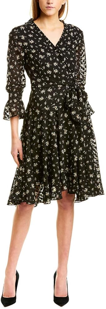 ditsy wrap dress