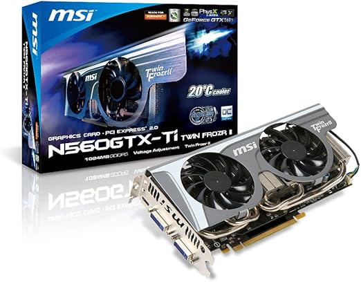 Msi N560gtx Ti Twin Frozr Ii Oc Carte Graphique Nvidia 1 Go Gddr5 0 Mhz Pci Express 16x Amazon Fr Informatique