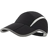 Connectyle Foldable Mesh Sports Cap with Reflective Stripe Breathable Sun Runner Cap