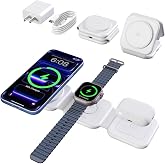 15W Magnetic Travel Charging Station, 3-in-1 Foldable MagSafe Charger | Wireless Charger for Apple Multiple Devices - iPhone
