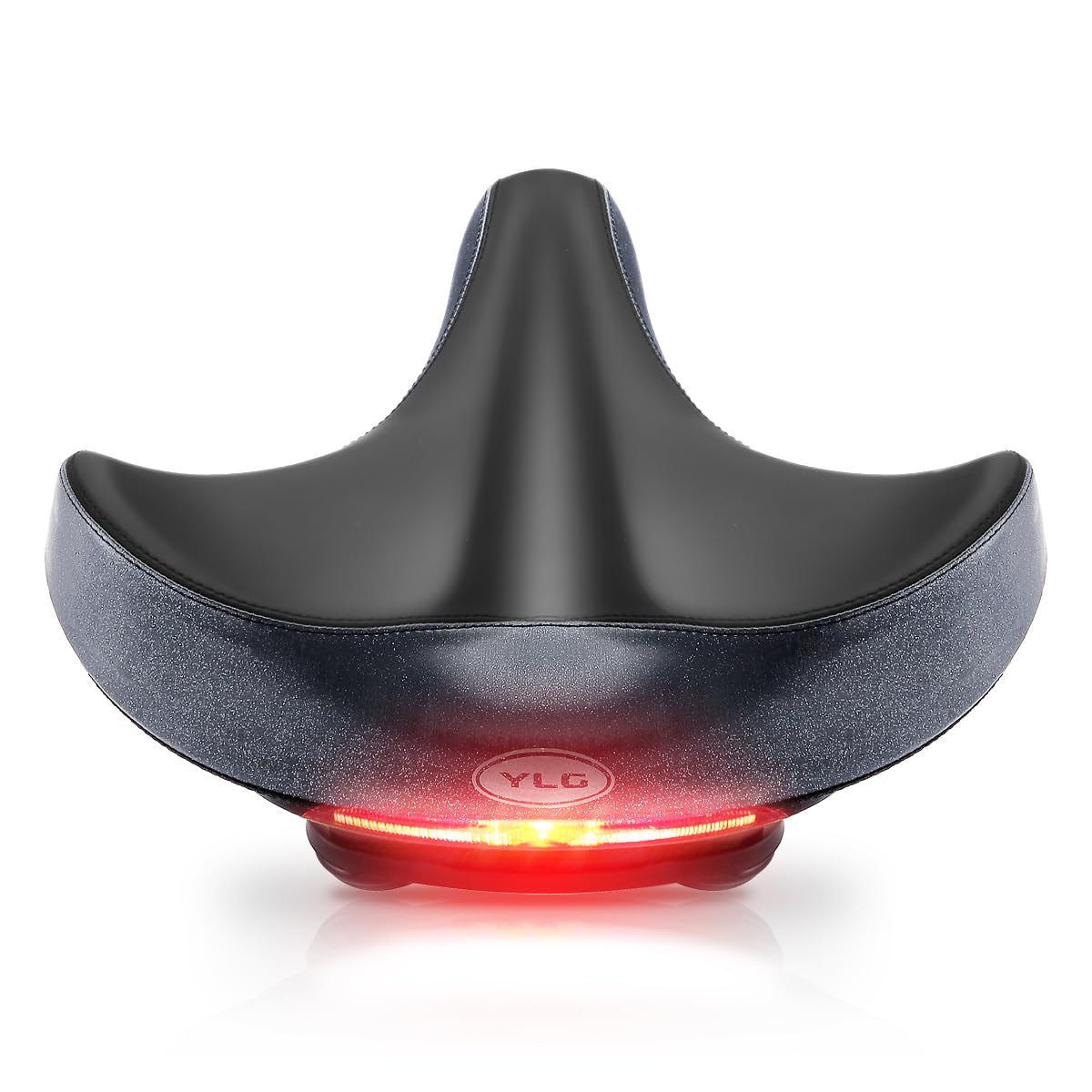 Photo 1 of YLG Wide Bike Seat with Taillight - Oversized Comfort Bike Saddle for Women & Men - Universal Fit, Shock Absorbing