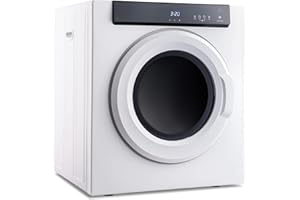 LZ LEISURE ZONE Clothes Dryer, Electric Portable Clothes Dryer, Front Load Laundry Dryer with Touch Screen Panel and Stainless Steel Tub, Compact Dryer Machine for Apartments/Dorm/RVs/Home, White