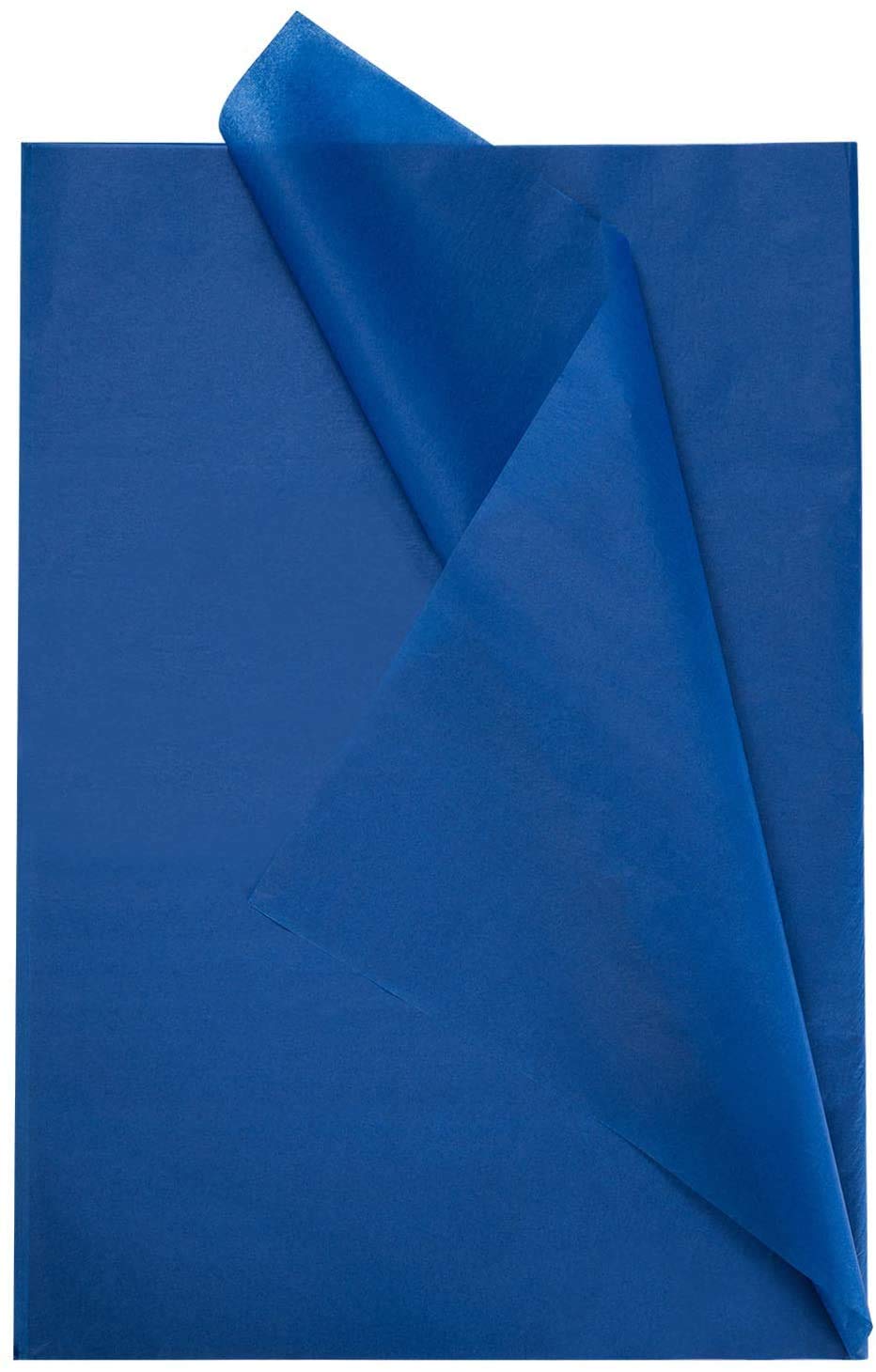 ZYOOO 50 Sheets 70cm x 50cm Navy Blue Tissue Paper for Wrapping Gifts,Wine,DIY Art Craft Decoration