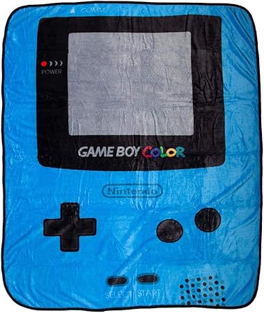 Amazon Bioworld 任天堂ゲームボーイカラー フラシ天 スローフリースブランケット ソフトファジー 48インチ X 60インチ ひざ掛け ハーフケット オンライン通販