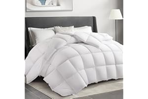 MERITLIFE All Season Comforter Queen Size White, Ultra Soft Fluffy Down Alternative Comforter Duvet Insert with 8 Corner Ties