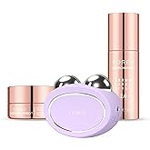 FOREO Total Facelift Bundle - BEAR 2 Advanced Microcurrent Facial Device + SUPERCHARGED SERUM 2.0 1 oz + SUPERCHARGED HA+PGA Triple Action Intense Moisturizer 0.5 oz - Anti Aging - Skin Care Tools