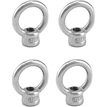 PATIKIL Lifting Eye Bolts – UNC1/4-20, 316 Stainless Steel, 4-Pack, Shoulder Ring, For Hanging & Rigging
