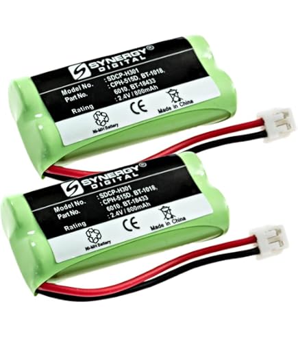 3 Batteries Rechargeables Pour Téléphone Fixe Sans Fil | Compatibles BT-694, BT-800, BT8300, Etc. | 800 MAh, 2,4V, NiMH