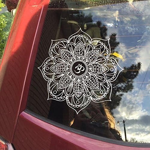 OM Mandala Decal Car Decals Window Decals Wall Decal Vinyl Decal Om decal laptop decal windshield zen hippy yoga decal boho hippie