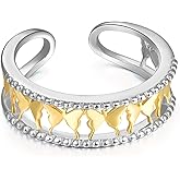 Dreamboat 925 Sterling Silver Ring for Women Adjustable Gold Plated Wedding Anniversary Birthday Valentines Engagements Jewelry Gifts for Mom Wife