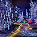 Paragala Meteor Shower Rain Lights, 30cm 8 Tubes Snow Falling Rain Drop Light Cascading Lights for Christmas Wedding Party Xmas Tree Indoor Outdoor Patio Decoration (UL Listed Plug)