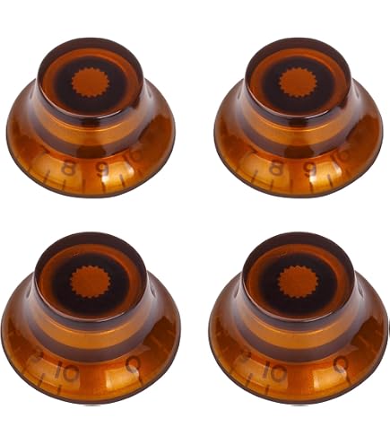 Boutons De Commande Guitare Style Années 60 - 2 Tonalité, 2 Volume - Métrique 6 Mm 18 Cannelures - Pour Epiphone, Ibanez, Etc.