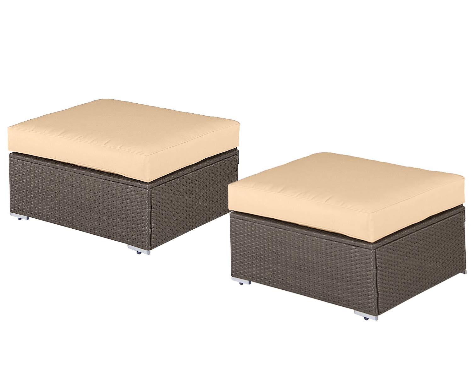 Suncrown Outdoor Patio Furniture Set 7 Piece Set Brown Wicker Patio Sofa Set W Brown Washable Seat Cushions Modern Glass Coffee Table Patio Backyard Pool Waterproof Cover Blog Transfermyauto Com